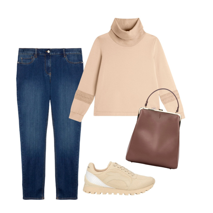 Outfit donna - Total look #2006123. Stile Casual per Tutti i giorni. Abbinamento con sneakers, felpe, jeans skinny, borse a spalla.