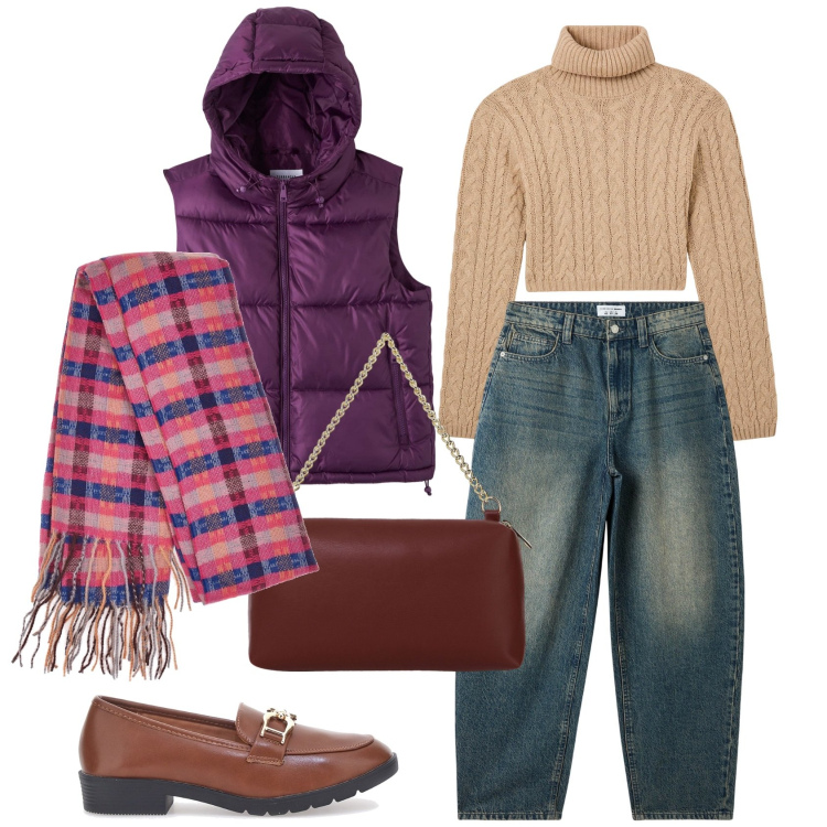 Outfit donna - Urban style con Bantoa black month. Stile Urban per Tutti i giorni. Abbinamento con jeans, piumini, maglieria, borse a tracolla, mocassini, sciarpe.