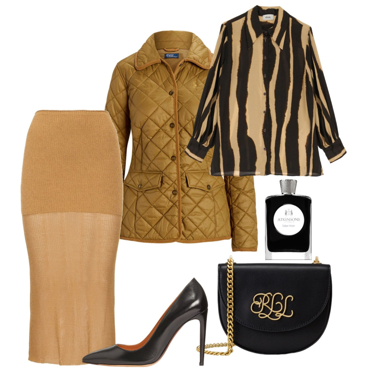 Outfit donna - Abito da cocktail. Stile Chic per Serata fuori. Abbinamento con profumi, camicie, borse a tracolla, décolleté, giacche, gonne longuette.