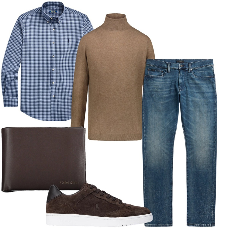 Outfit uomo - Le sneakers scamosciate. Stile Urban per Ufficio. Abbinamento con sneakers, jeans, camicie, maglieria, portafogli.