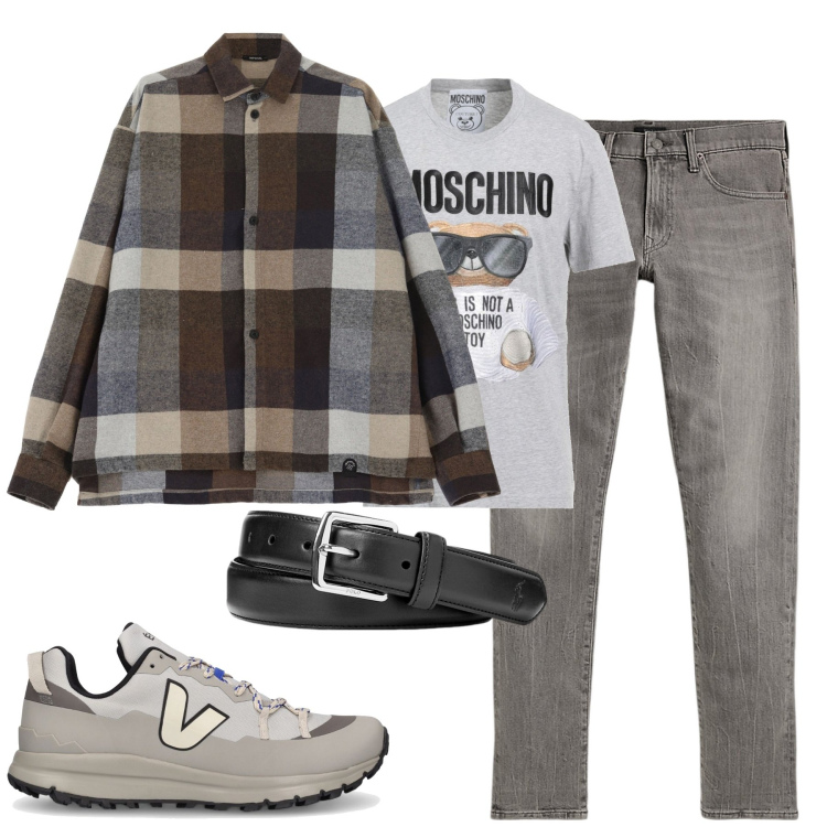 Outfit uomo - La camicia a quadri. Stile Casual per Tutti i giorni. Abbinamento con t-shirt, camicie, cinture, jeans, sneakers.