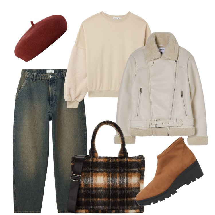 Outfit donna - I balloons. Stile Urban per Tutti i giorni. Abbinamento con stivaletti, blazer, jeans, shopping bag, felpe, cappelli e berretti.