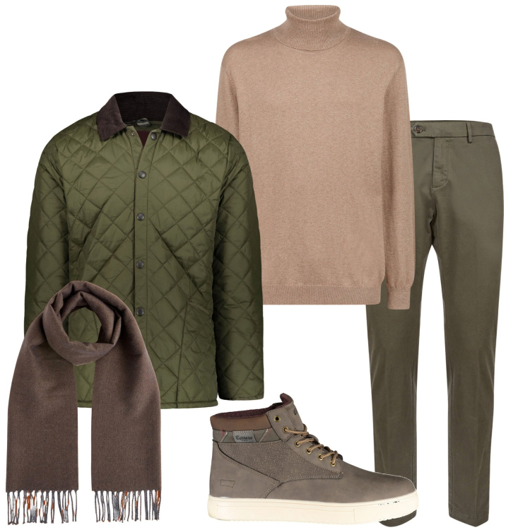 Outfit uomo - Doppelganger. Stile Business/Elegante per Ufficio. Abbinamento con pantaloni chino, stivali, cappotti, maglieria, sciarpe.