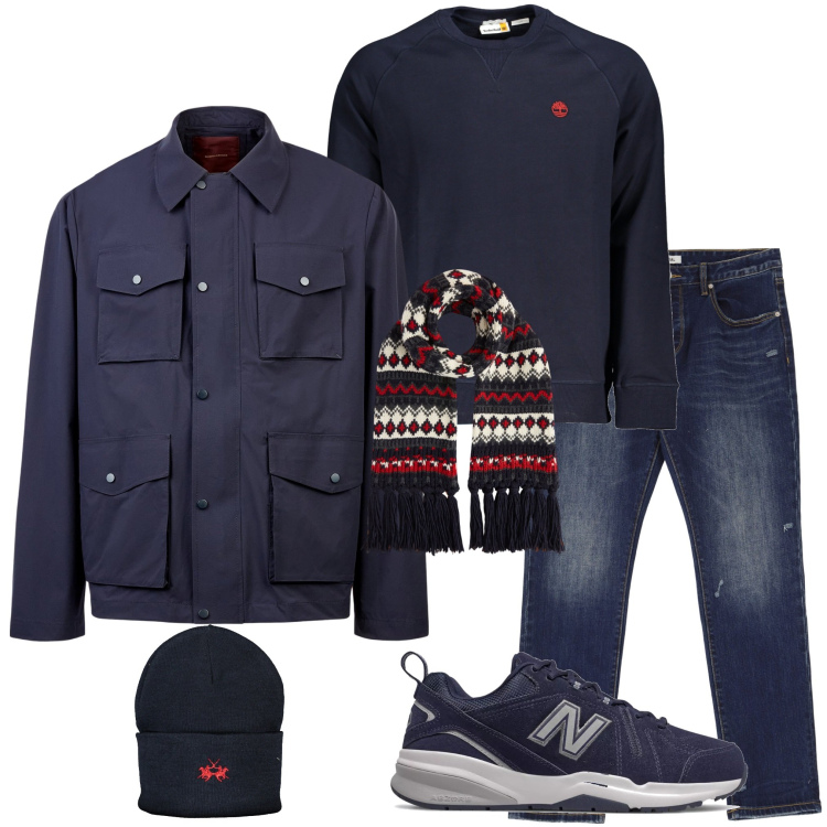 Outfit uomo - Tutti i giorni. Stile Urban per Tutti i giorni. Abbinamento con sneakers, jeans slim fit, sciarpe, felpe, giacche, berretti.