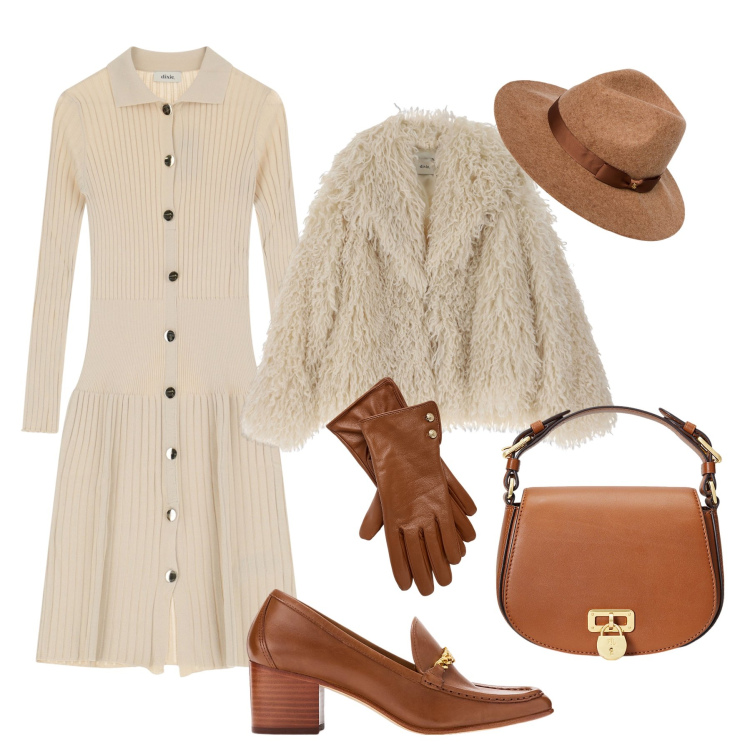 Outfit donna - L’abitino un po’ retrò per l’ufficio. Stile Vintage retrò per Ufficio. Abbinamento con vestiti midi/longuette, cappotti, décolleté, borse a tracolla, guanti, cappelli.
