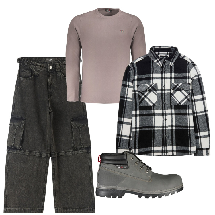 Outfit uomo - Urban. Stile Urban per Tutti i giorni. Abbinamento con jeans, cappotti, t-shirt, stivali.