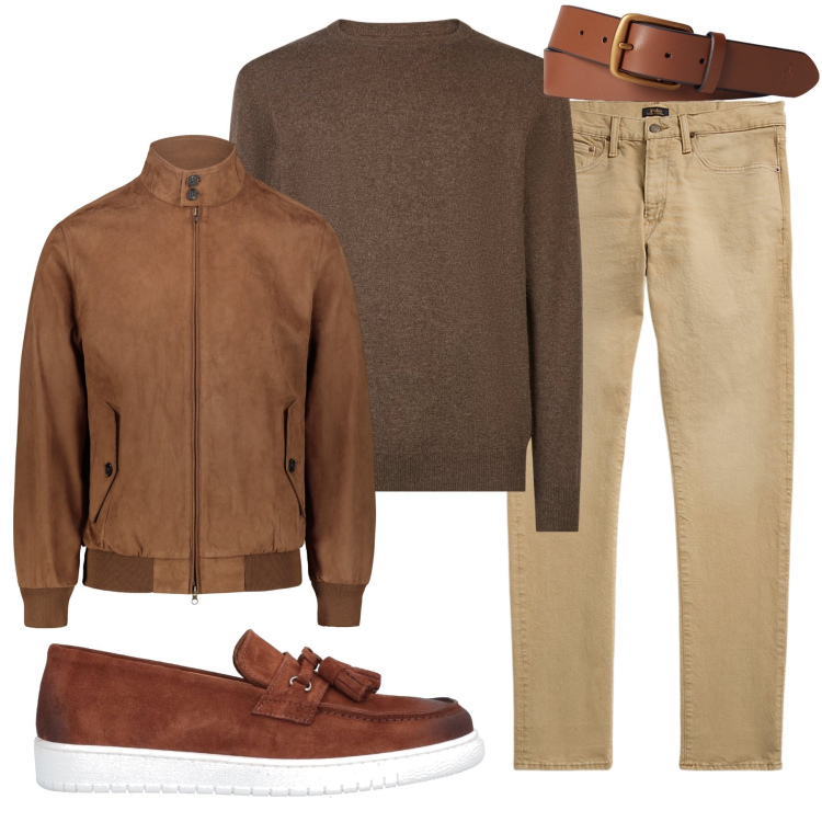 Outfit uomo - La giacca effetto scamosciato. Stile Casual per Tutti i giorni. Abbinamento con scarpe stringate, cinture, jeans, giacche, maglieria.