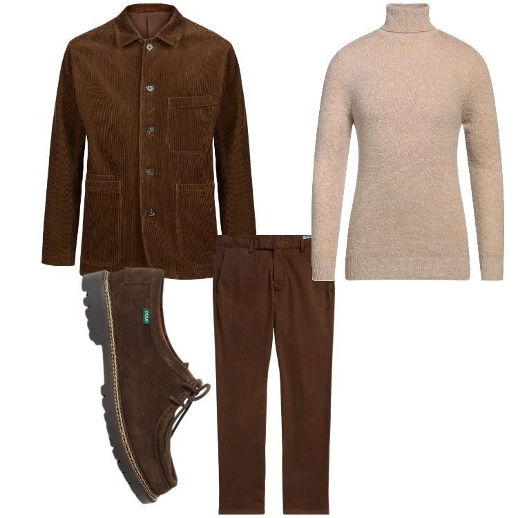 Outfit uomo - La giacca in velluto. Stile Casual per Tutti i giorni. Abbinamento con maglieria, pantaloni, scarpe stringate, giacche.