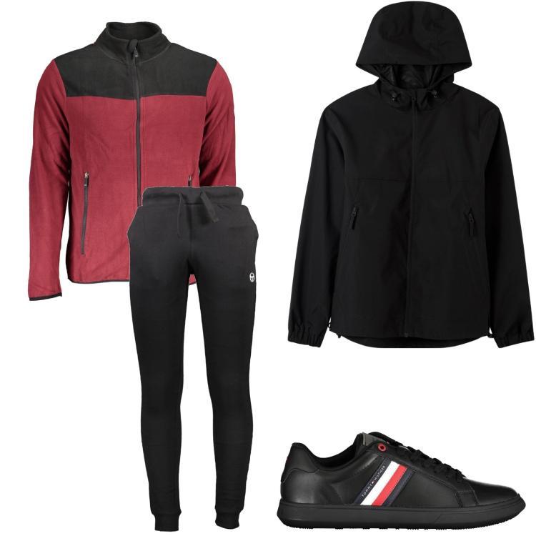 Outfit uomo - Sport con stile. Stile Trendy per Sport. Abbinamento con giacche, felpe, pantaloni, sneakers.
