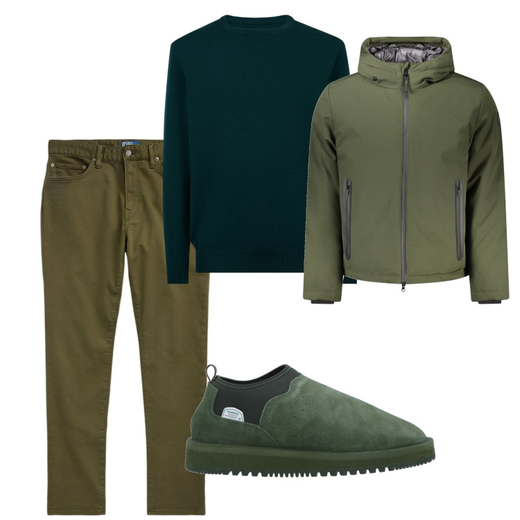 Outfit uomo - Comfy. Stile Casual per Tutti i giorni. Abbinamento con stivali e stivaletti, pantaloni chino, maglieria, giacche.