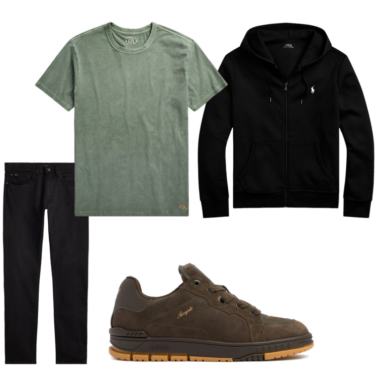 Outfit uomo - Sportivo. Stile Trendy per Tutti i giorni. Abbinamento con felpe, jeans, t-shirt, sneakers.