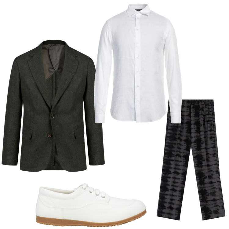 Outfit uomo - Elegante. Stile Urban per Serata speciale. Abbinamento con scarpe stringate, camicie, pantaloni, giacche.