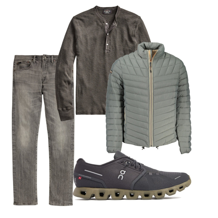 Outfit uomo - Tecnico. Stile Urban per Tutti i giorni. Abbinamento con t-shirt, jeans, giacche, sneakers.