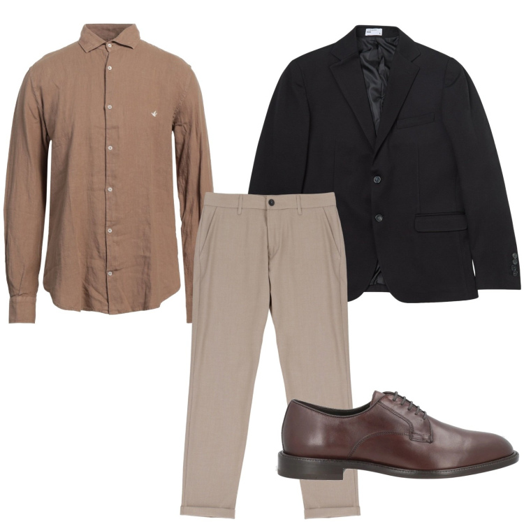 Outfit uomo - Blazer e stringate. Stile Trendy per Serata speciale. Abbinamento con scarpe stringate, camicie, giacche, pantaloni.