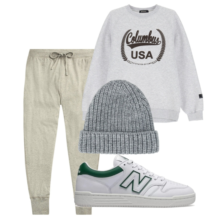 Outfit uomo - Sport al.parco. Stile Trendy per Tutti i giorni. Abbinamento con sneakers, berretti, felpe, pantaloni.