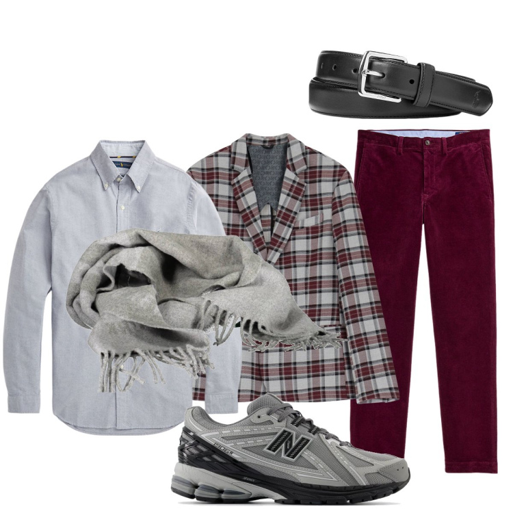 Outfit uomo - Serata importante…. Stile Trendy per Serata speciale. Abbinamento con sneakers, giacche, cinture, camicie, pantaloni, sciarpe.