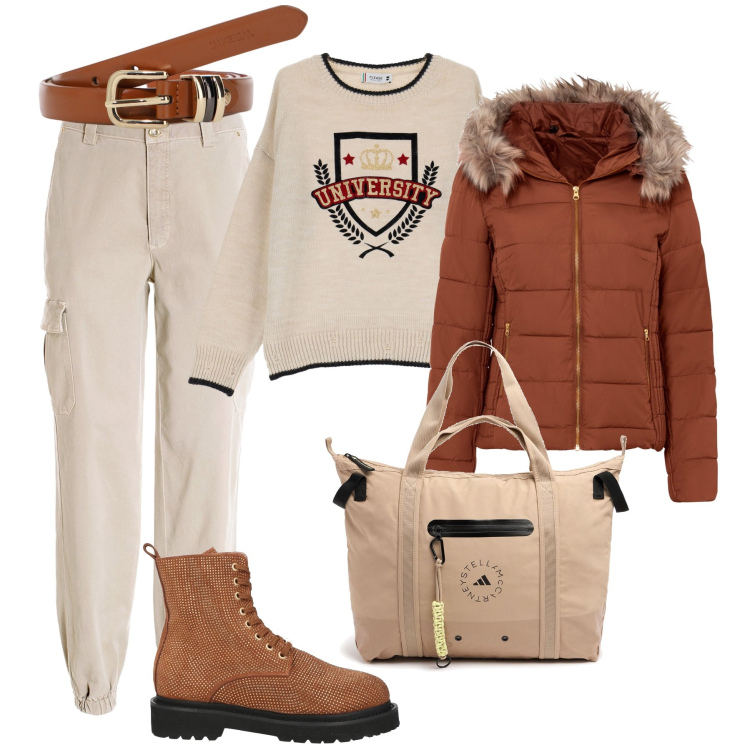 Outfit donna - I miei stivaletti con gli strass. Stile Casual per Tutti i giorni. Abbinamento con giacche, stivaletti, maglieria, cinture, pantaloni cargo, shopping bag.