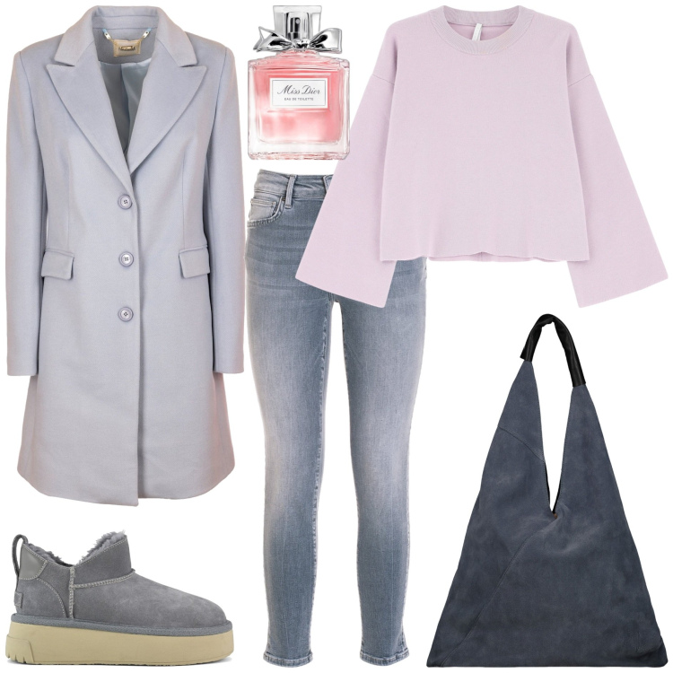 Outfit donna - Mio amato cappotto - nike75. Stile Trendy per Tutti i giorni. Abbinamento con profumi, maglieria, cappotti, jeans skinny, stivali, borse a spalla.