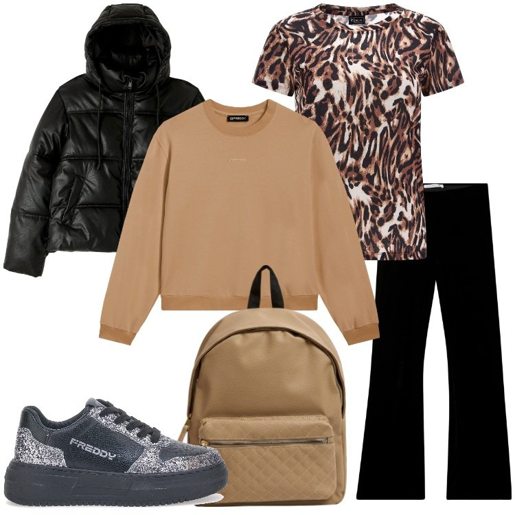 Outfit donna - Bantoa - Black Month. Stile Casual per Sport. Abbinamento con leggings, piumini, zaini, t-shirt, felpe, sneakers.