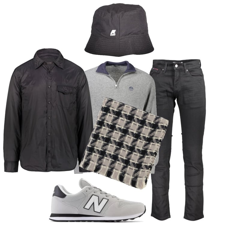 Outfit uomo - Week-end casual e rilassante. Stile Casual per Tutti i giorni. Abbinamento con sneakers, sciarpe, giacche, cappelli, jeans, maglieria.