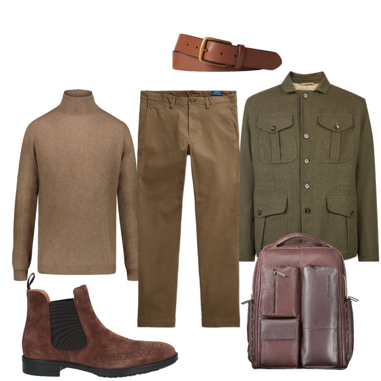 Outfit uomo - La giacca originale. Stile Trendy per Ufficio. Abbinamento con stivali e stivaletti, cinture, pantaloni, maglieria, borse sportive, giacche.
