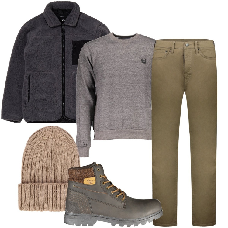 Outfit uomo - Il giubbotto teddy. Stile Urban per Tutti i giorni. Abbinamento con giacche, pantaloni, berretti, felpe, stivali.