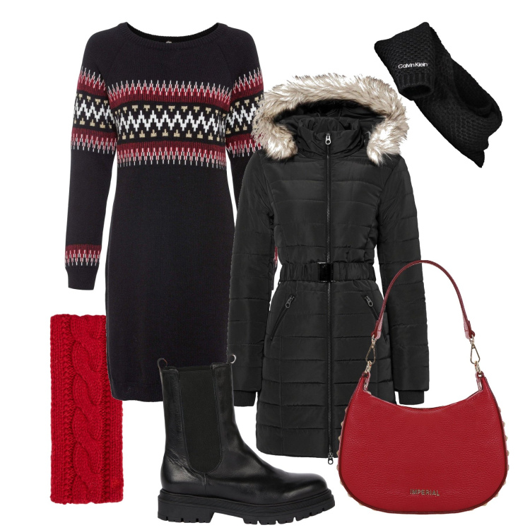 Outfit donna - Calda fascia tra i capelli. Stile Urban per Tutti i giorni. Abbinamento con giacche, vestiti, borse a spalla, cappelli, stivaletti chelsea, sciarpe.