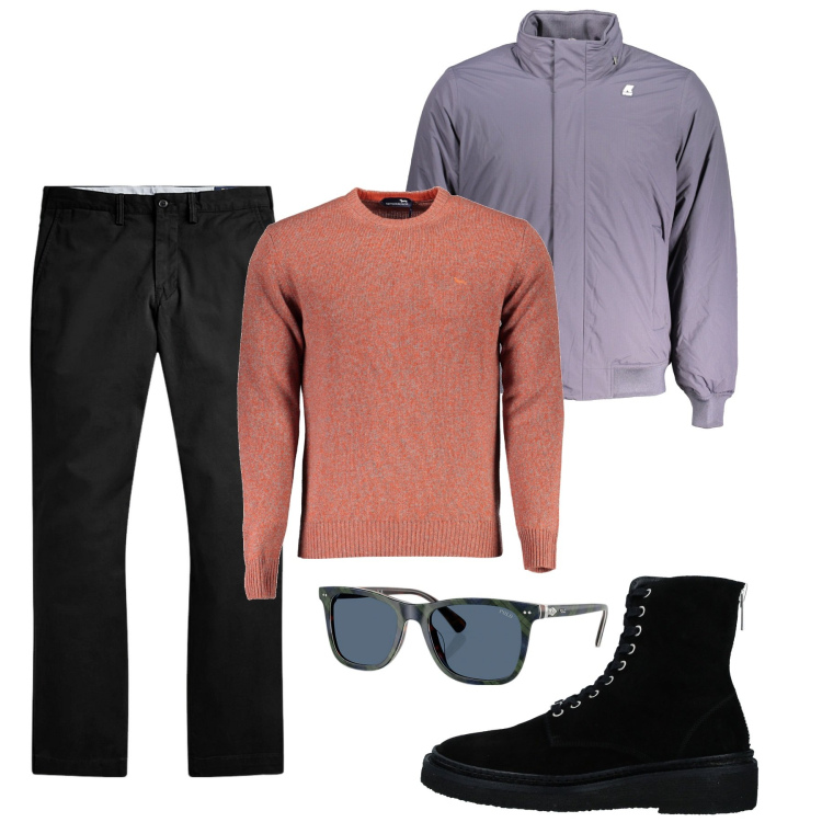 Outfit uomo - Colori pastello. Stile Casual per Tutti i giorni. Abbinamento con stivali e stivaletti, pantaloni, occhiali da sole, giacche, maglieria.
