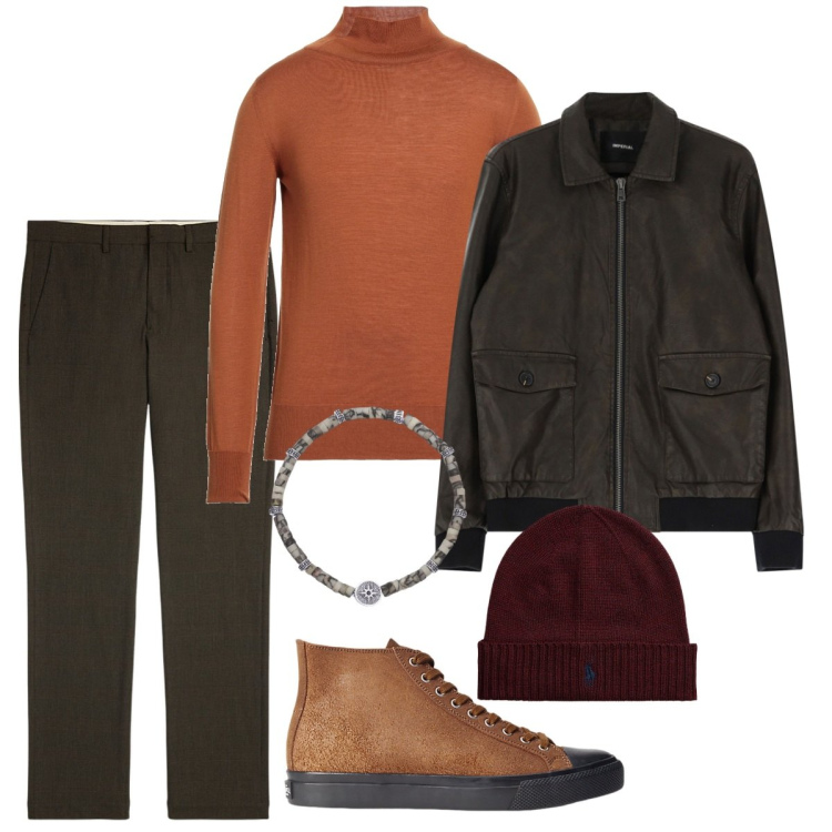 Outfit uomo - Aragosta a colazione. Stile Trendy per Tutti i giorni. Abbinamento con maglieria, braccialetti, giacche, sneakers, berretti, pantaloni.