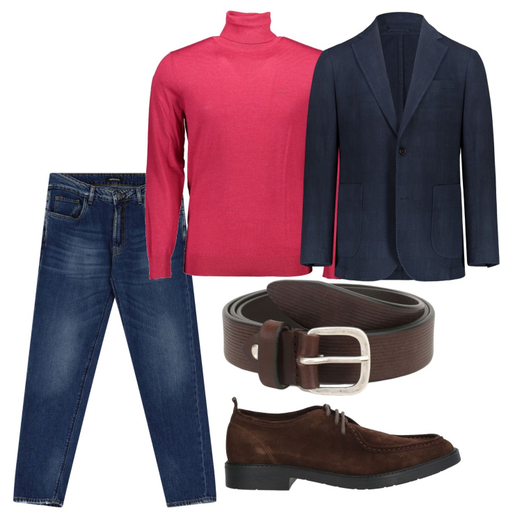 Outfit uomo - Casual ma di classe. Stile Casual per Tutti i giorni. Abbinamento con scarpe stringate, cinture, jeans slim fit, giacche, maglieria.