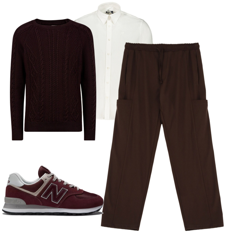 Outfit uomo - Total look #2011803. Stile Casual per Tutti i giorni. Abbinamento con sneakers, pantaloni, maglieria, camicie.