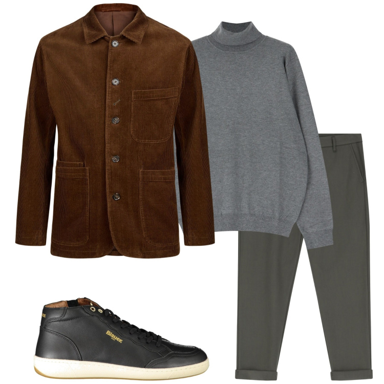 Outfit uomo - Total look #2011861. Stile Urban per Tutti i giorni. Abbinamento con pantaloni, maglieria, giacche, sneakers.