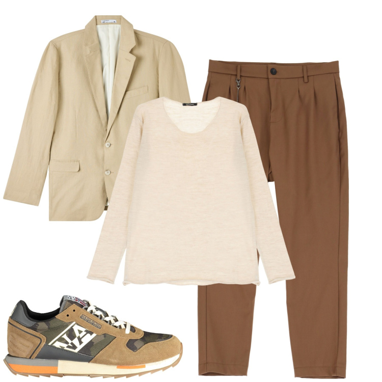 Outfit uomo - Total look #2012380. Stile Urban per Tutti i giorni. Abbinamento con giacche, pullovers, pantaloni, sneakers.