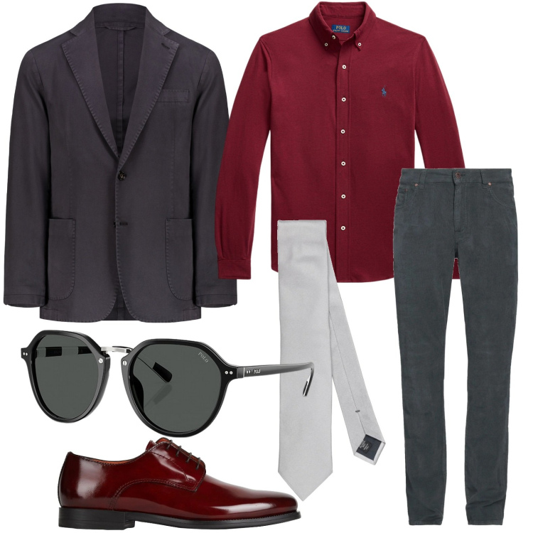 Outfit uomo - It\'s Party Night. Stile Urban per Serata speciale. Abbinamento con pantaloni, scarpe stringate, cravatte, occhiali da sole, camicie, giacche.
