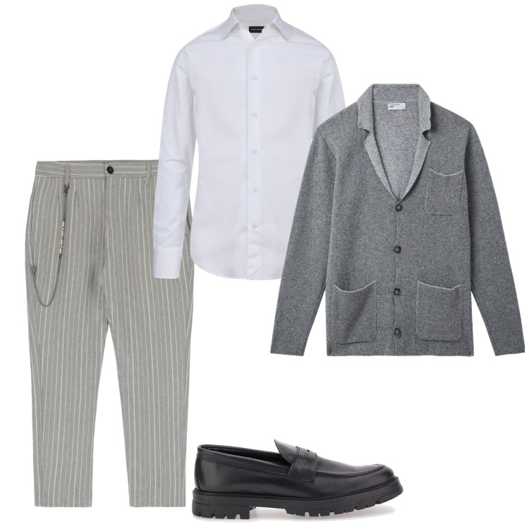 Outfit uomo - Trendy. Stile Trendy per Tutti i giorni. Abbinamento con giacche, pantaloni, scarpe stringate, camicie.