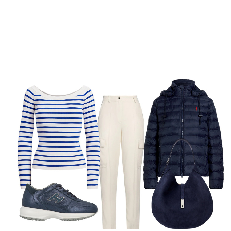 Outfit donna - Cargo skinny. Stile Basic per Tutti i giorni. Abbinamento con sneakers, pantaloni cargo, borse a spalla, giacche, maglieria.