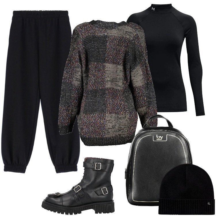 Outfit donna - Lupetto ColdGear. Stile Urban per Tutti i giorni. Abbinamento con stivaletti, pantaloni, berretti, pullovers, cardigans, zaini.