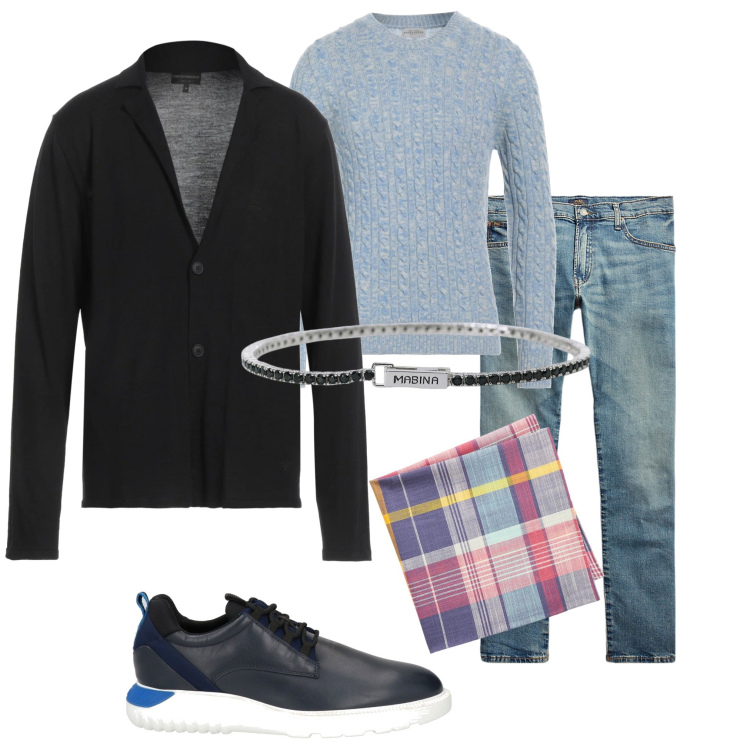 Outfit uomo - Tutti i giorni. Stile Urban per Tutti i giorni. Abbinamento con pullovers, sneakers, cardigans, braccialetti, jeans, cravatte.