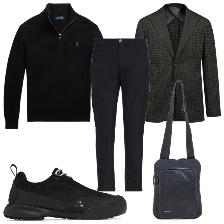 Outfit uomo - Elegante tutti i giorni. Stile Business/Elegante per Tutti i giorni. Abbinamento con pantaloni, maglieria, giacche, portafogli, sneakers.