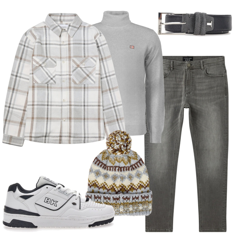 Outfit uomo - Overshirt Terranova. Stile Casual per Tutti i giorni. Abbinamento con jeans skinny, cappotti, sneakers, berretti, maglieria, cinture.