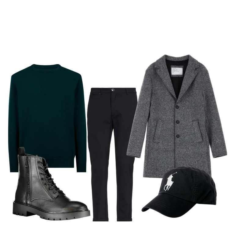 Outfit uomo - ... verso casa. Stile Urban per Tutti i giorni. Abbinamento con pantaloni, cappotti, cappelli, maglieria, stivali.
