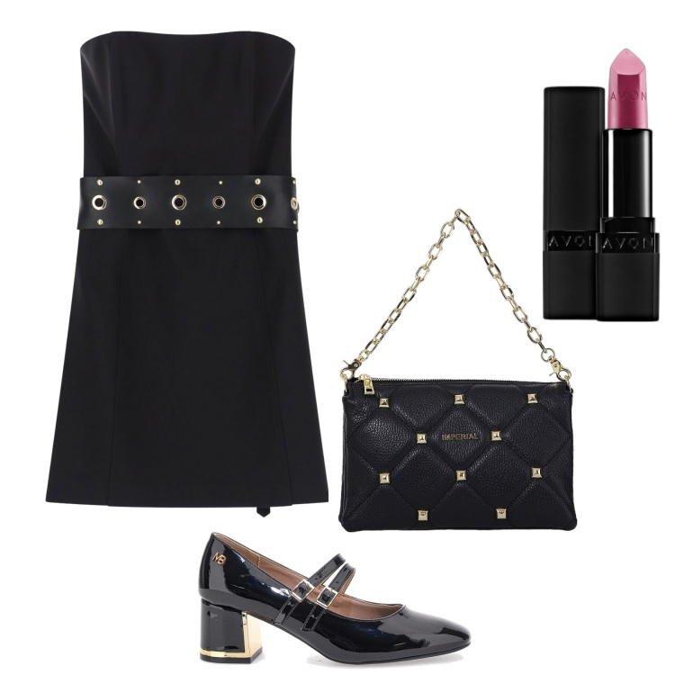 Outfit donna - Serata. Stile Bon Ton per Serata fuori. Abbinamento con rossetti, vestiti corti, borse a spalla, décolleté.