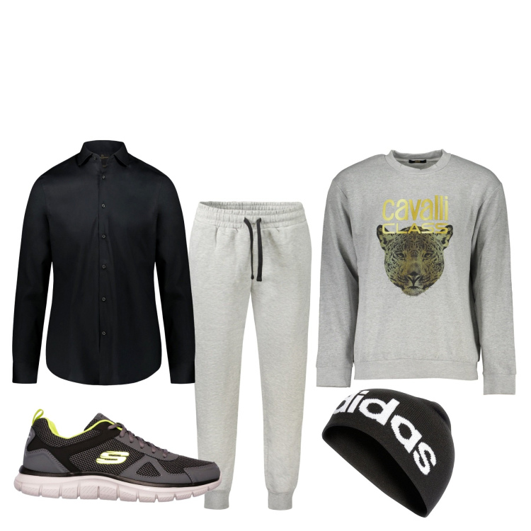Outfit uomo - Scendo un attimo. Stile Urban per Tutti i giorni. Abbinamento con camicie, felpe, pantaloni, sneakers, berretti.