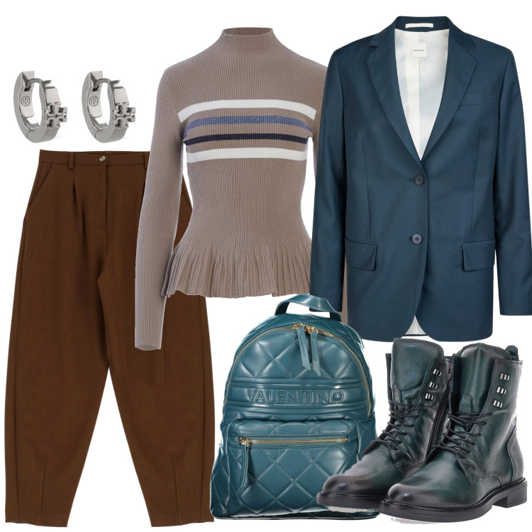 Outfit donna - I balloon e gli anfibi. Stile Urban per Tutti i giorni. Abbinamento con maglieria, pantaloni, anfibi, zaini, orecchini, blazer.