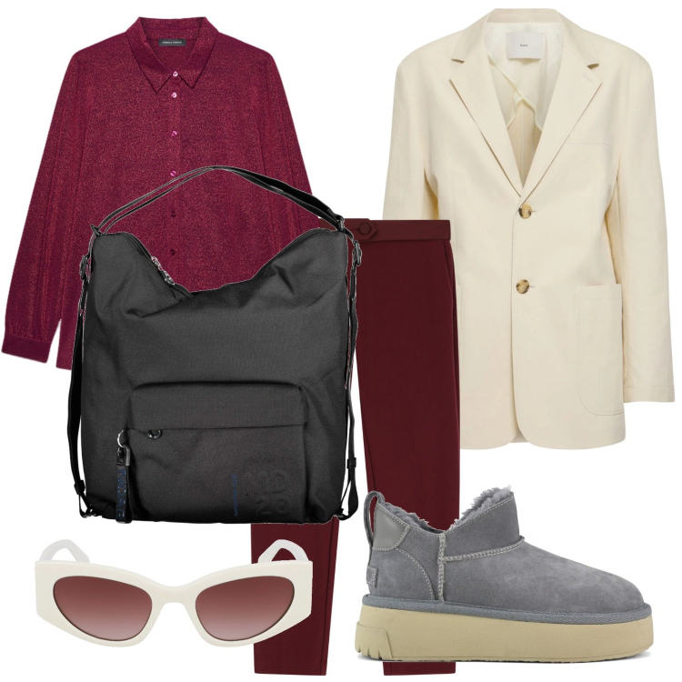 Outfit donna - Gli stivaletti scamosciati. Stile Bon Ton per Tutti i giorni. Abbinamento con pantaloni, stivali, borse a tracolla, camicie, blazer, occhiali da sole.