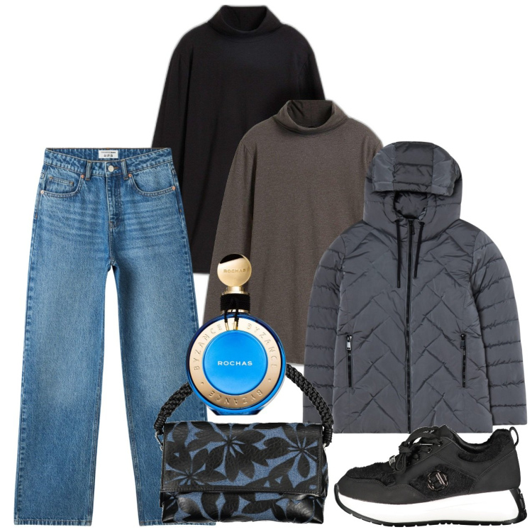 Outfit donna - Sneakers forever. Stile Casual per Tutti i giorni. Abbinamento con maglieria, profumi, jeans, blazer, sneakers, borse a spalla.