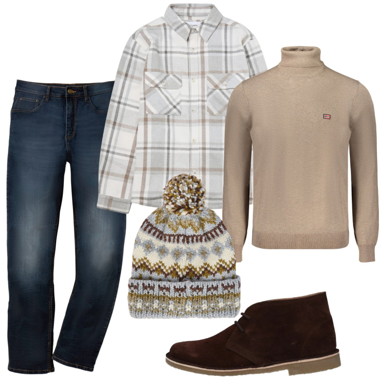 Outfit uomo - Vestirsi casual. Stile Casual per Tutti i giorni. Abbinamento con jeans dritti, stivali e stivaletti, cappotti, berretti, maglieria.