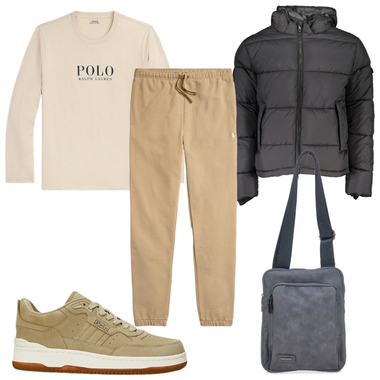 Outfit uomo - Total look #2017318. Stile Casual per Tutti i giorni. Abbinamento con pantaloni, sneakers, t-shirt, portafogli, giacche.