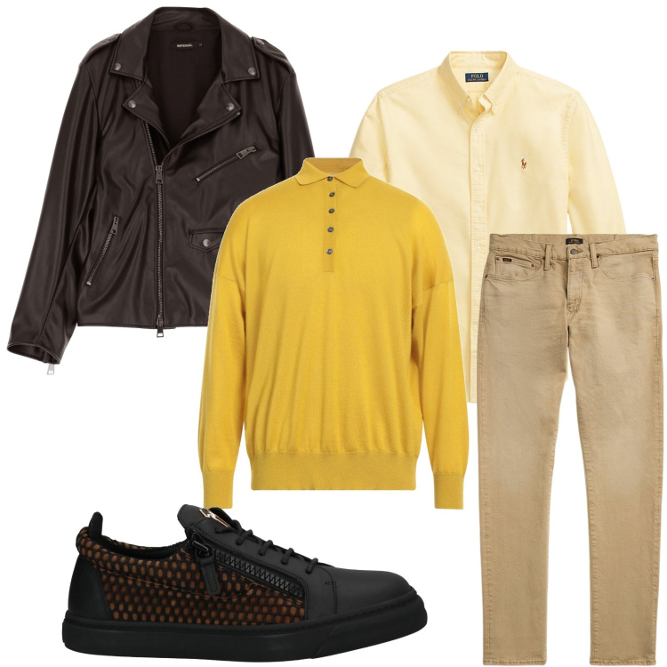Outfit uomo - Street style. Stile Trendy per Tutti i giorni. Abbinamento con sneakers, pullovers, giacche, camicie, jeans.