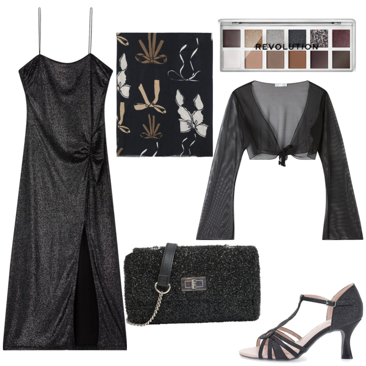Outfit donna - Latino - americano. Stile Sexy per Serata fuori. Abbinamento con ombretti, bolero, borse a tracolla, vestiti lunghi, sciarpe, décolleté.